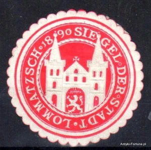 Winieta, siegielmarke - Siegel der Stadt Lommatzsch - Nr 49/a