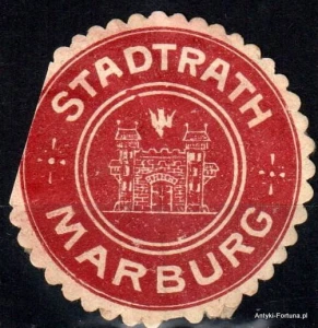 Winieta, siegielmarke , zalepka - Stadtrath Marburg- Nr 78/a