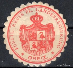 Winieta, siegielmarke , zalepka - Greiz - Nr 83/a 