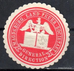Winieta, siegielmarke , zalepka -  Magdeburg Fauer Societaet - Nr 89/a