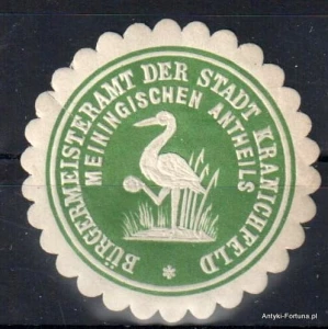 Winieta, siegielmarke , zalepka - Kranichfeld - Nr 97/a