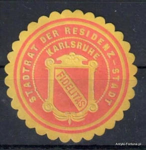 Winieta, siegielmarke , zalepka -  Karlsruhe - Nr 103/a