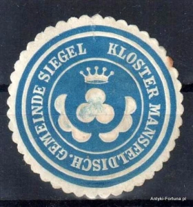 Winieta, siegielmarke , zalepka - Kloster Mansfeldisch.Gemeinde Siegel - Nr 110/a