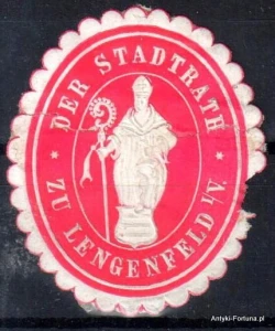 Winieta, siegielmarke , zalepka - Lengenfeld - Nr 115/a