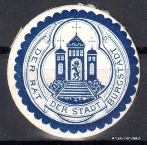 Winieta, siegielmarke , zalepka - Burgstadt - Nr 141/a