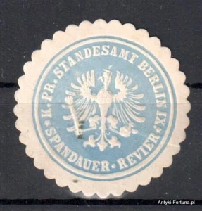 Winieta, siegielmarke , zalepka - Spandauer Revier - Nr 164/a