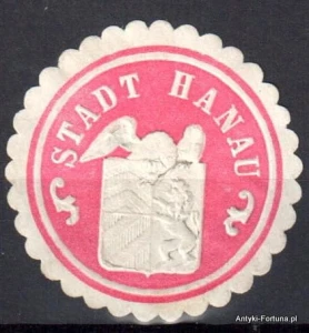 Winieta, siegielmarke , zalepka - Hanau - Nr 167/a