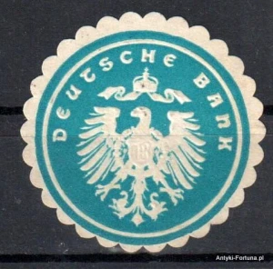 Winieta, siegielmarke , zalepka -  Deutsche Bank - Nr 189/a