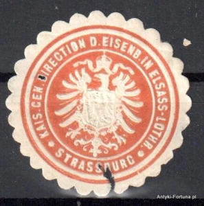 Winieta, siegielmarke , zalepka - Strassburg - Nr 201/a  -Kolej