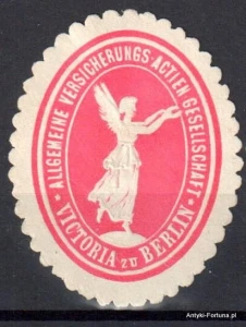 Winieta, siegielmarke , zalepka - Victoria - Berlin Versicherung -- ubezpieczenia  -  Nr 238/a