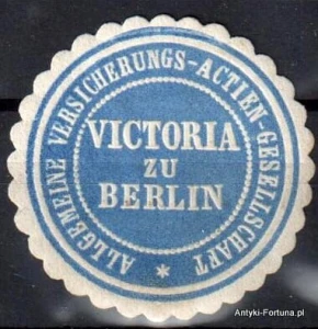 Winieta, siegielmarke , zalepka - Berlin Victoria Versicherung -- ubezpieczenia  - Nr 242/a
