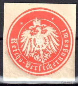 Winieta, siegielmarke , zalepka - Reichs Versicherungsamt -- ubezpieczenia  -  Nr 244/a