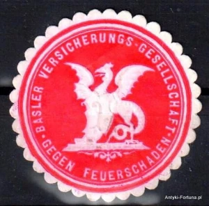 Winieta, siegielmarke , zalepka - Basler - Versicherungs -- ubezpieczenia  - Nr 249/a
