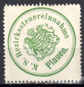 Winieta, siegielmarke , zalepka - Plauen - Nr 300/a