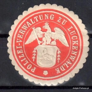 Winieta, siegielmarke , zalepka - Luckenwalde- Polizei