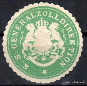 Winieta, siegielmarke , zalepka - Genelal Zoll Direktion - Nr 333/a
