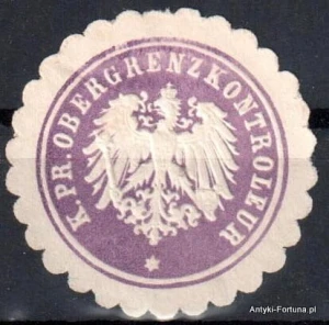 Winieta, siegielmarke , zalepka - Obergrenzkontroleur - Nr 336/a