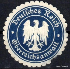 Winieta, siegielmarke , zalepka - Oberreichsanwalt - Nr 340/a