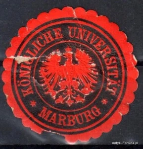 Winieta, siegielmarke , zalepka - Marburg Universitat - Nr 392/a
