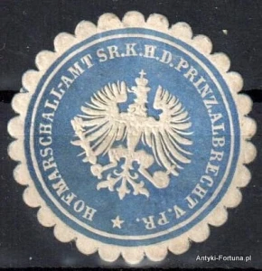 Winieta, siegielmarke , zalepka - Hofmarschallamt - Nt 395/a