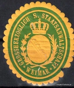 Winieta, siegielmarke , zalepka  - Weimar -Nr 398/a