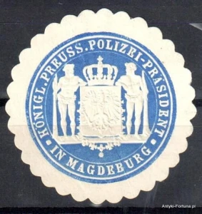 Winieta, siegielmarke , zalepka - Magdeburg - Nr 401/a Polizei 