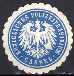 Winieta, siegielmarke , zalepka   - Cassel - Polizei - Nr 405/a