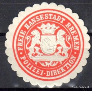 Winieta, siegielmarke , zalepka  - Bremen - Polizei - Nr 408/a
