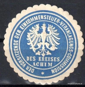 Winieta, siegielmarke , zalepka  - Achim - Nr 424/a