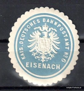 Winieta, siegielmarke , zalepka - Eisenach Bahnpostamt - Nr 439/a