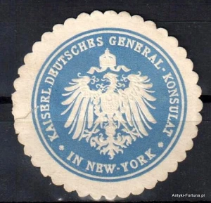 Winieta, siegielmarke , zalepka - Konsulat New York - Nr 442/a
