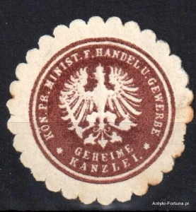 Winieta, siegielmarke , zalepka  - Minist. Handel - Nr 448/a