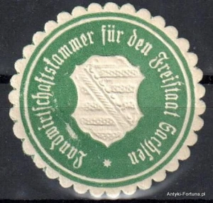 Winieta, siegielmarke , zalepka - Freichstaat Gachsen - Nr 453/a