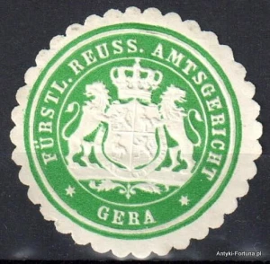 Winieta, siegielmarke , zalepka - Gera Amtsgericht -  Nr 463/a
