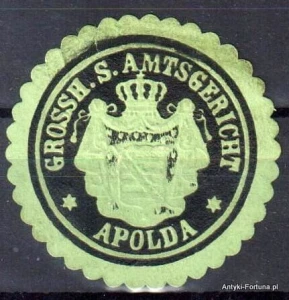 Winieta, siegielmarke , zalepka - Apolda - Nr 482/a