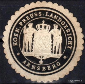 Winieta, siegielmarke , zalepka - Arnsberg - Nr 489/a