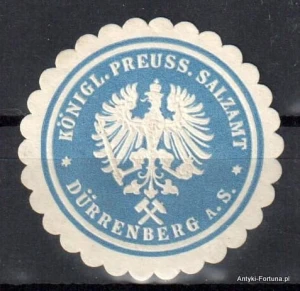Winieta, siegielmarke , zalepka - Durrenberg - Nr 498/a