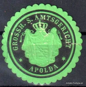 Winieta, siegielmarke , zalepka  - Apolda - Nr 502/a