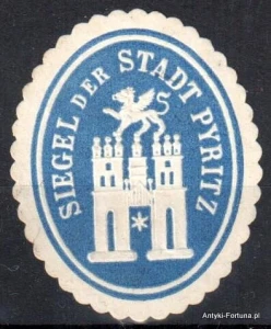Winieta, siegielmarke , zalepka - Pyritz - Pyrzyce - Pl  5
