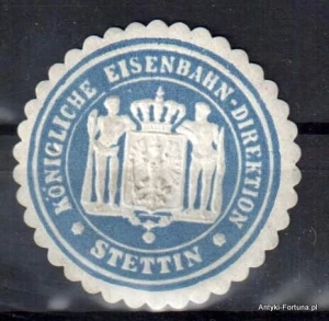 Winieta, siegielmarke , zalepka  - Stettin - Szczecin - Pl 30  Kolej