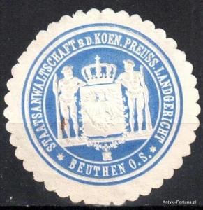 Winieta, siegielmarke , zalepka - Beuthen - Bytom - Pl 35