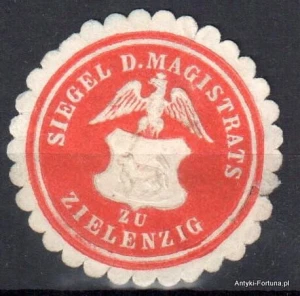 Winieta, siegielmarke , zalepka Zielenzig - Sulęcin - Pl 49