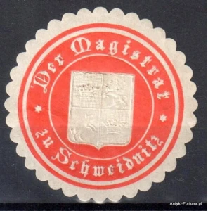 Winieta, siegielmarke , zalepka - Schweidnitz - Świdnica - Pl 61