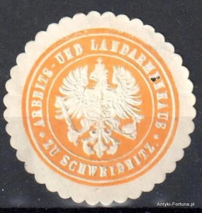 Winieta, siegielmarke , zalepka - Schweidnitz - Świdnica - Pl 63