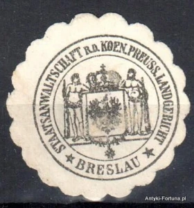 Winieta, siegielmarke , zalepka Breslau - Wrocław - Pl 65