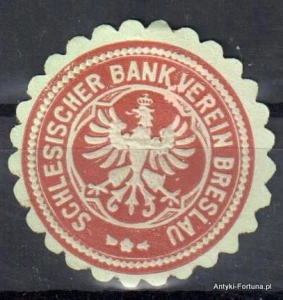 Winieta, siegielmarke , zalepka -Breslau - Wrocław - Pl 89 Bank
