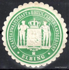 Winieta, siegielmarke , zalepka - Elbing - Elbląg - Pl 100