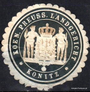 Winieta, siegielmarke , zalepka - Konitz- Chojnice - Pl 104