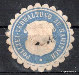 Winieta, siegielmarke , zalepka - Rawitzsch - Rawicz - Pl 128  - Policja