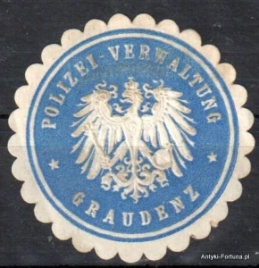 Winieta, siegielmarke , zalepka - Graudenz - Grudziądz -  Pl 131  - Policja